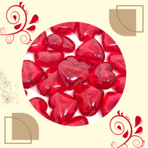 heart glass beads exporter
